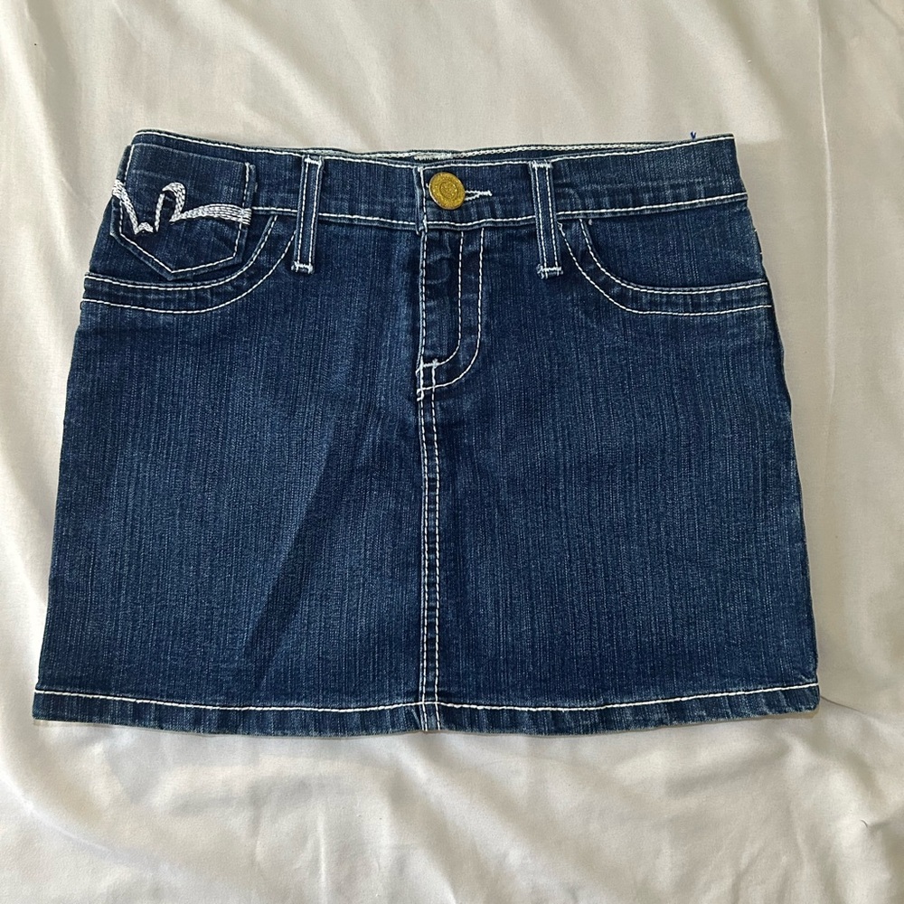 Dark Blue Denim Mini Skirt